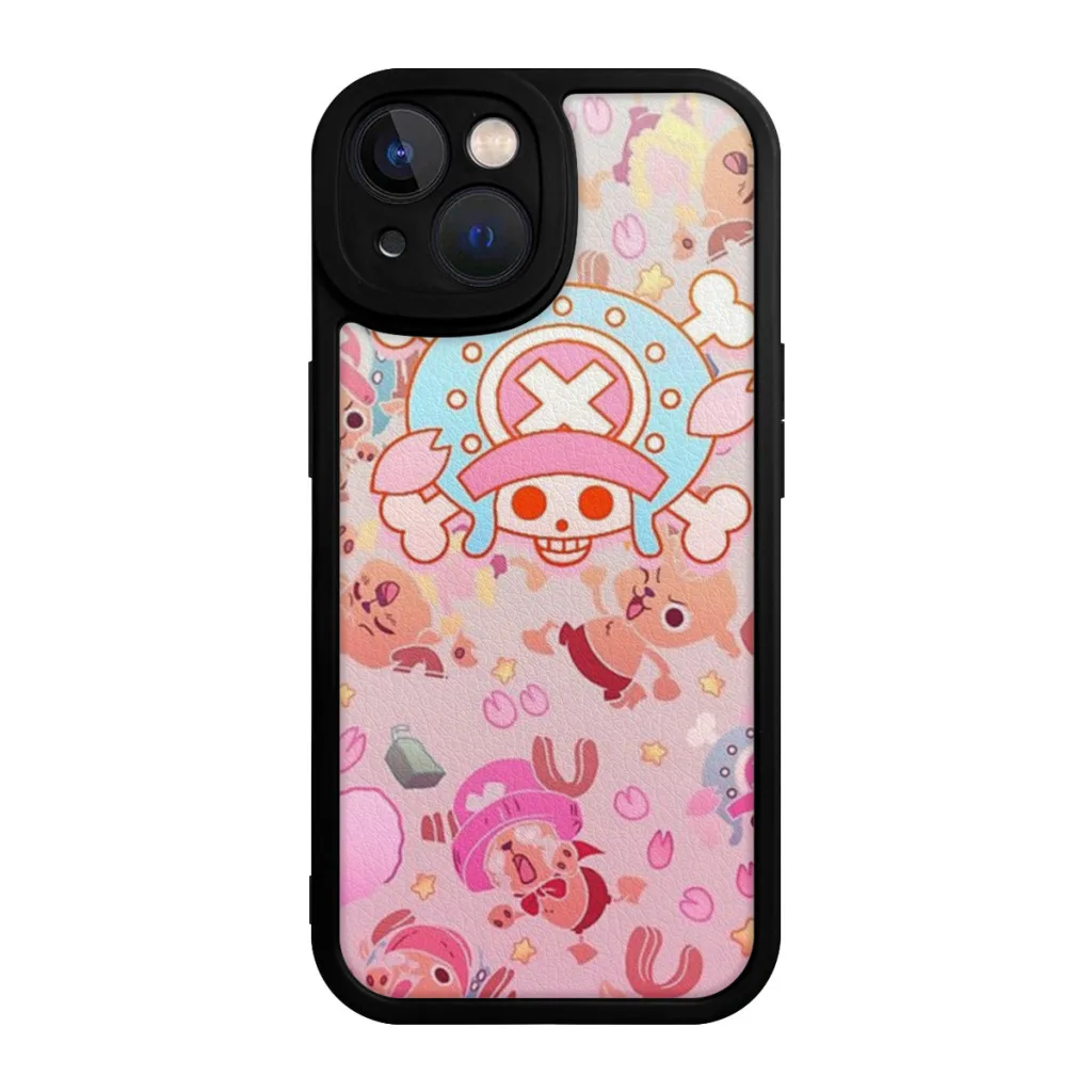 ONE PIECE! TONY TONY Chopper! Pattern IN CREAM Phone Case For iPhone 15 Pro Max Plus Soft  Silicone Cover