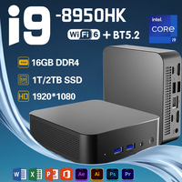 2025 Desktop MiNi PC Computer intel core i9 8950HK Windows 11 pro 16GB DDR4 1TB 2TB SSD WiFi6 1000Mbps 4K Portable MiNi PC Gamer