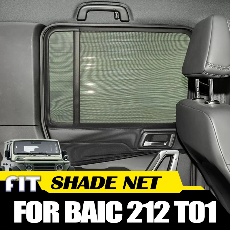 

Car Window Sunshade Net Fit for BAIC 212 T01 Special Modified Car Door Breathable Insect Proof Mesh Car Interior Accessories