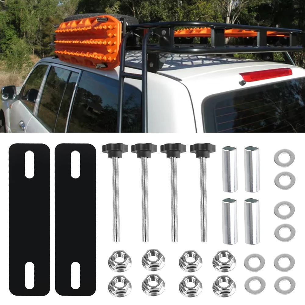 For Traction Boards Fit Car Mounting Pins Base Plates Kits For Recovery Tracks Universal with 4.72