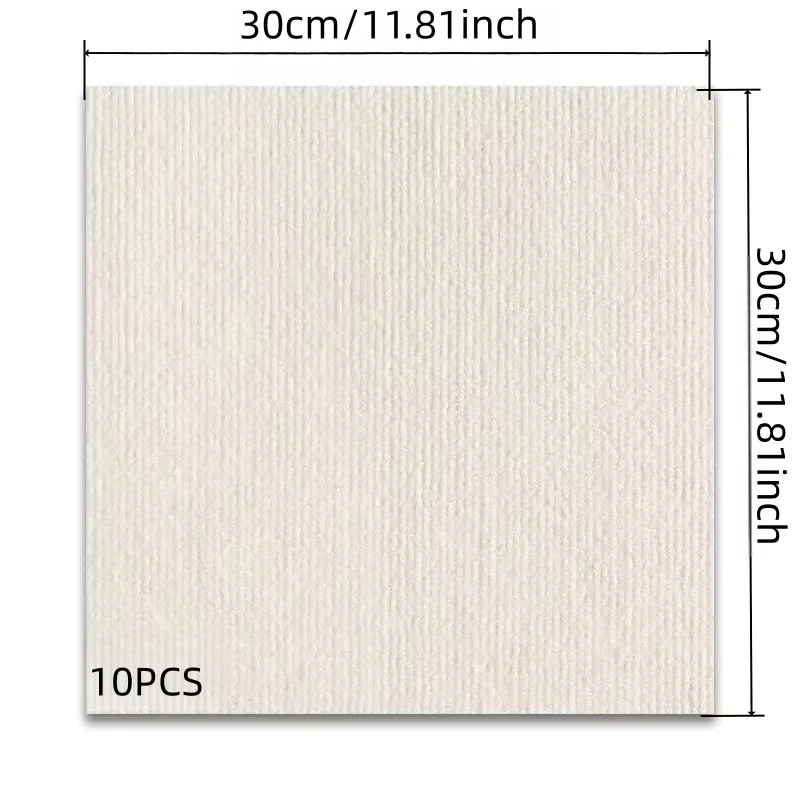 10PCS 30x30cm Self Adhesive Carpet Floor Sticker Square Splicing Rugs Peel and Stick Wall Stickers DIY Flooring Mat Bedroom
