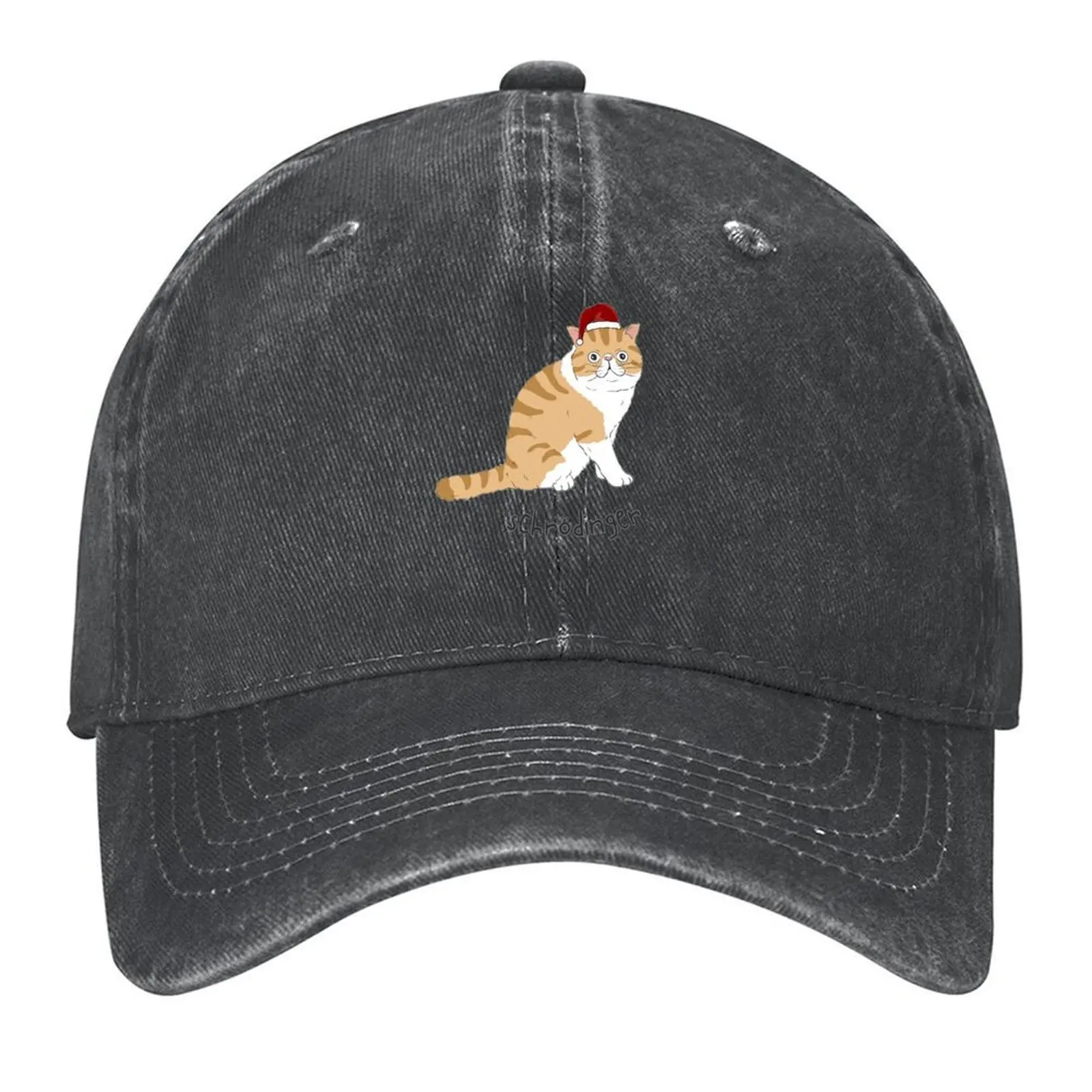

Schr dinger Christmas Santa Cat Meowy Catmas Baseball Cap Golf Cap Hood Golf Hat Man Baseball Men Women's