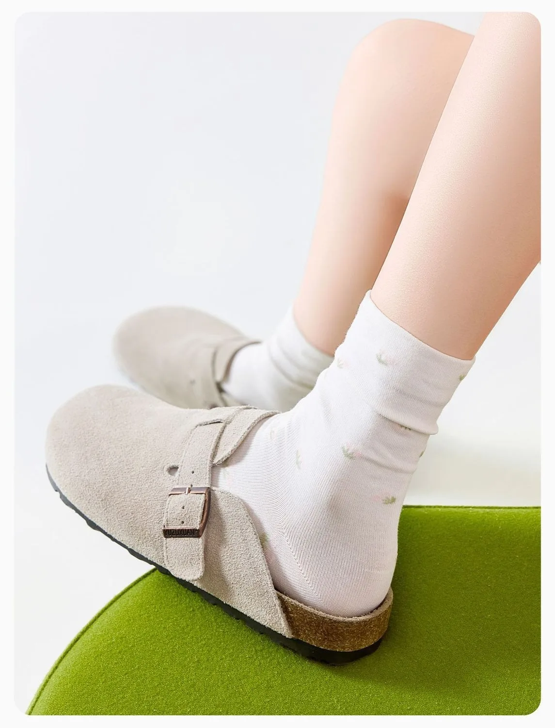 Neue Damen-Socken-Sets aus 100 % Baumwolle für Frühling, Herbst und Winter, mit Blumenmuster, mittellang, niedliche kurze Socken für Damen – Detail 17