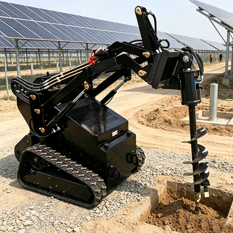 Skid Steer Loader Diesel Skid Loader with 4‑in‑1 Combination Bucket