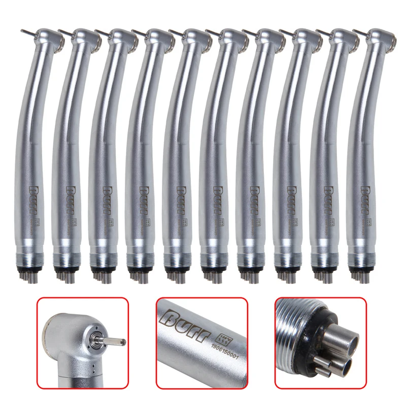 

10Pcs Dental NSK Pana Style High Speed Handpiece Single Spray Standard Head Turbine 4Hole Fit SANDENT