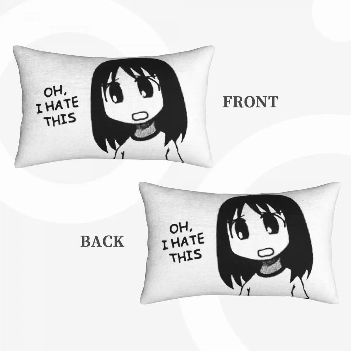 متخفضة - تحقق من الملف الشخصي Azumanga Daioh Osaka Ayumu Kasuga مستطيل المخدة غطاء الوسادة غرفة نوم المنزل الراحة رمي وسادة