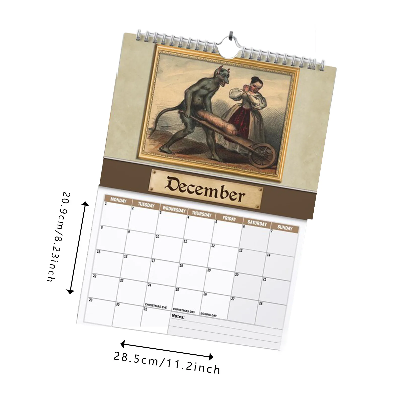 Medieval spoof calendars, blush-worthy calendars 2025 Calendar Fun Wall Decoration Interior Decoration Prank Gifts