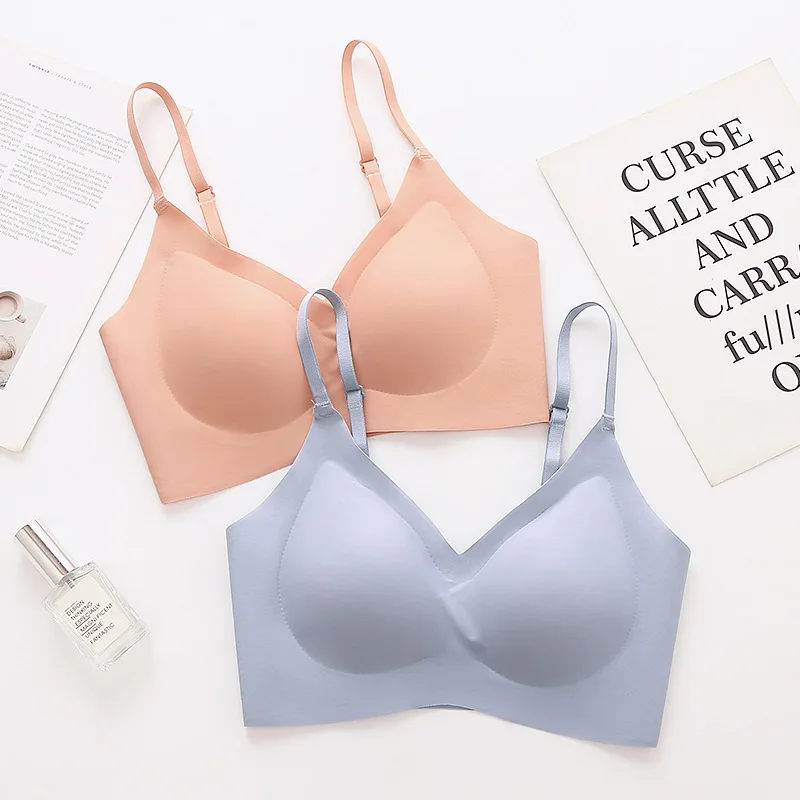 

High Quality Sports Bra Women's Small Chest Gathered Red Year of Birth Bra Steel Ring Adjustable Sports Bra
