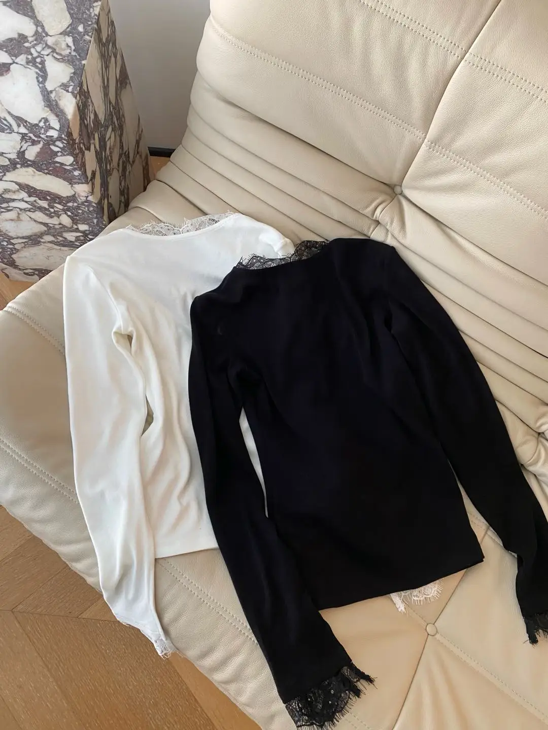 

25 Spring/Summer Women's Lace V-neck Top Female clothing Top women Oversized t-shirt one piece Woman clothes T-shirt Blouse