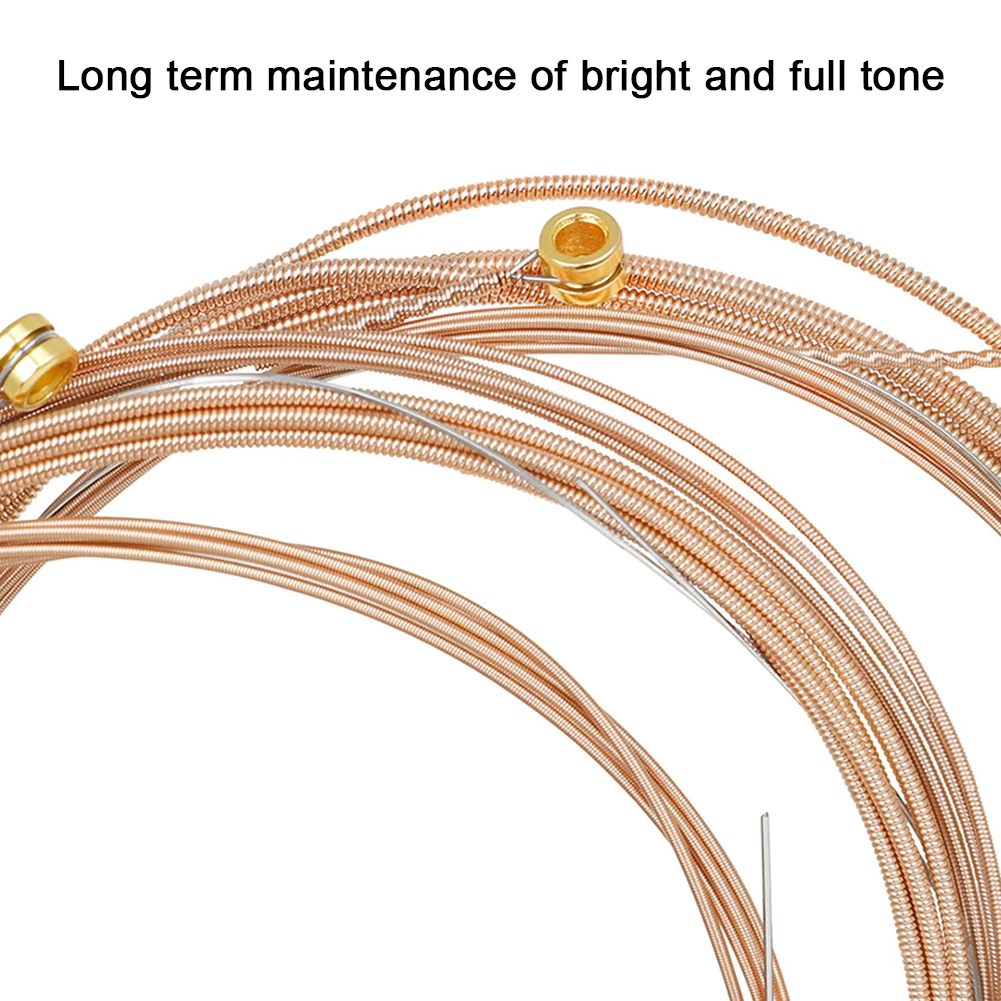 12-String Guitar Strings Folk Guitar Accessories Parts with PU Coating Classical Guitar Strings Light Great Bright for Guitar