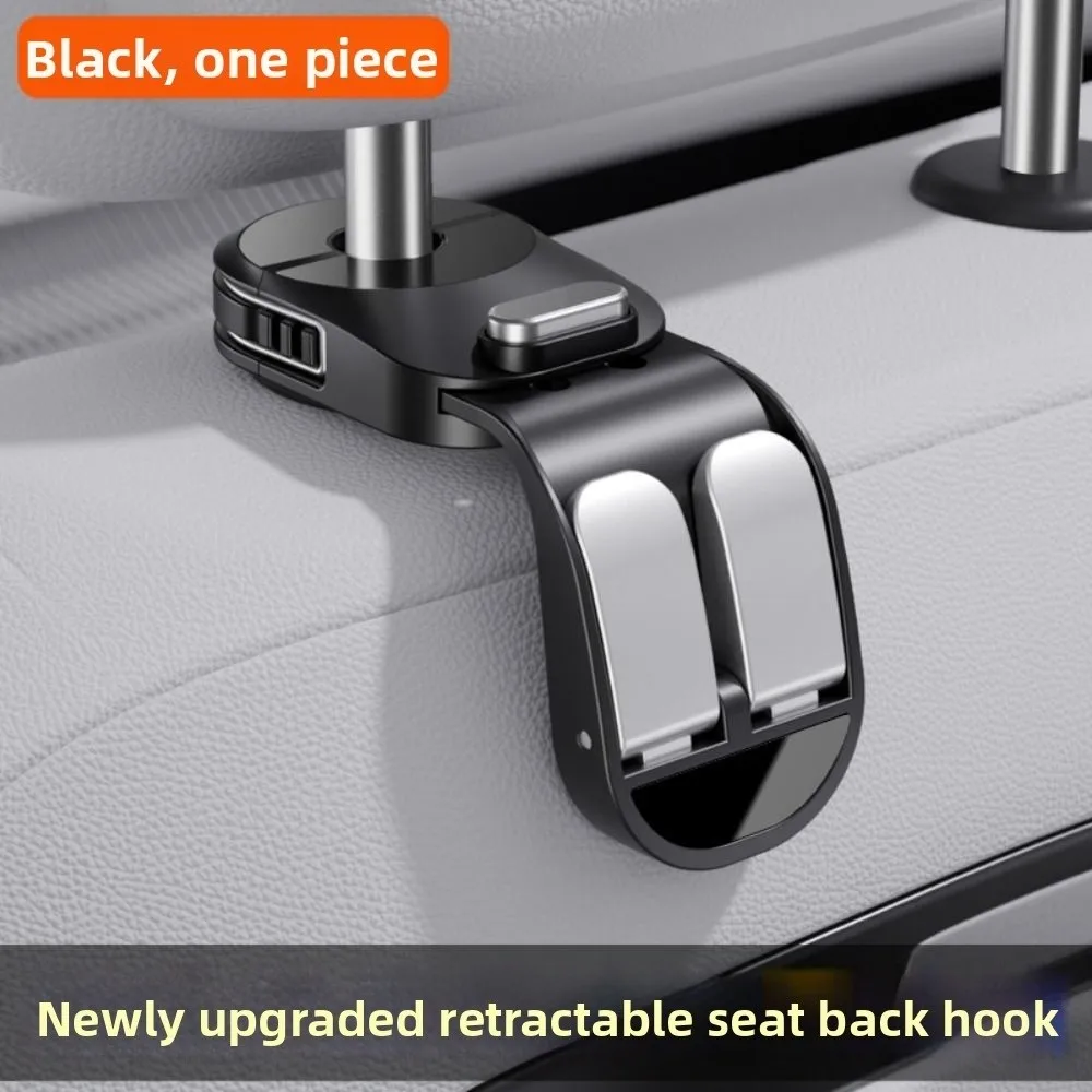 

Double Hooks Car Back Seat Storage Hook Stretchable Auto-Rebound Auto Fastener Hooks Universal Foldable Car Backseat Hanger