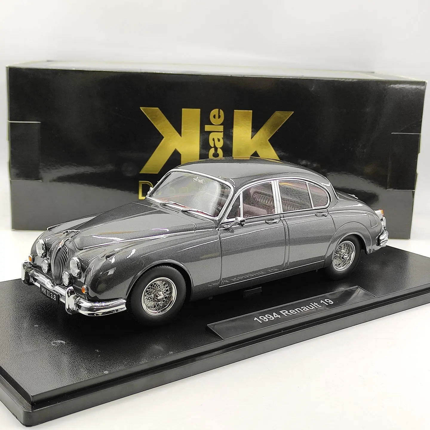 Diecast KK 1:18 Scale Jaguar Daimler MK II 3.8 1959 Interior Red Alloy Car Model
