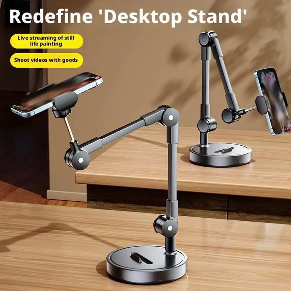 Adjustable Phone Stand For iPad Tablet Multifunction Metal Extendable Lazy Bedside Desktop Live Foldable Stand Headrest Holder