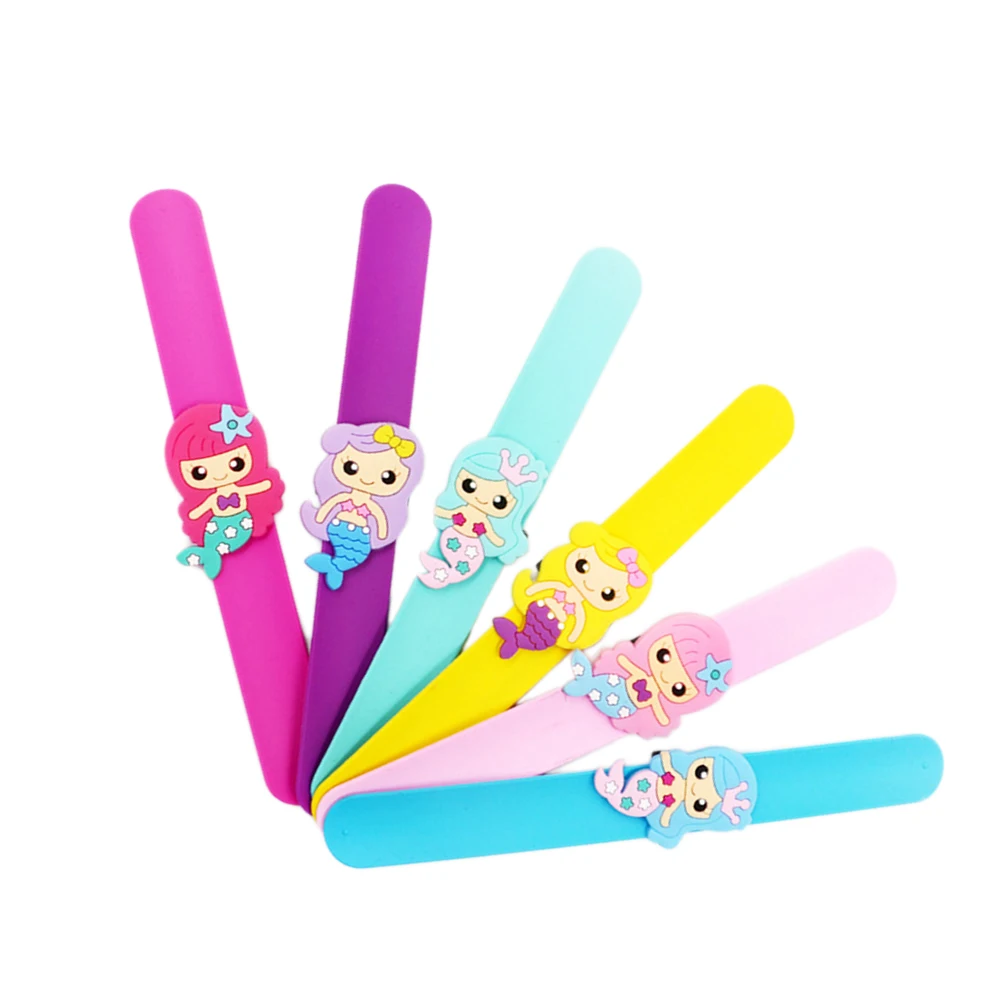 

6pcs Mermaid Gift Set Hair Clip Bookmark Party Decoration Bracelet Ring Kids Birthday Valentine Christmas Halloween Easter