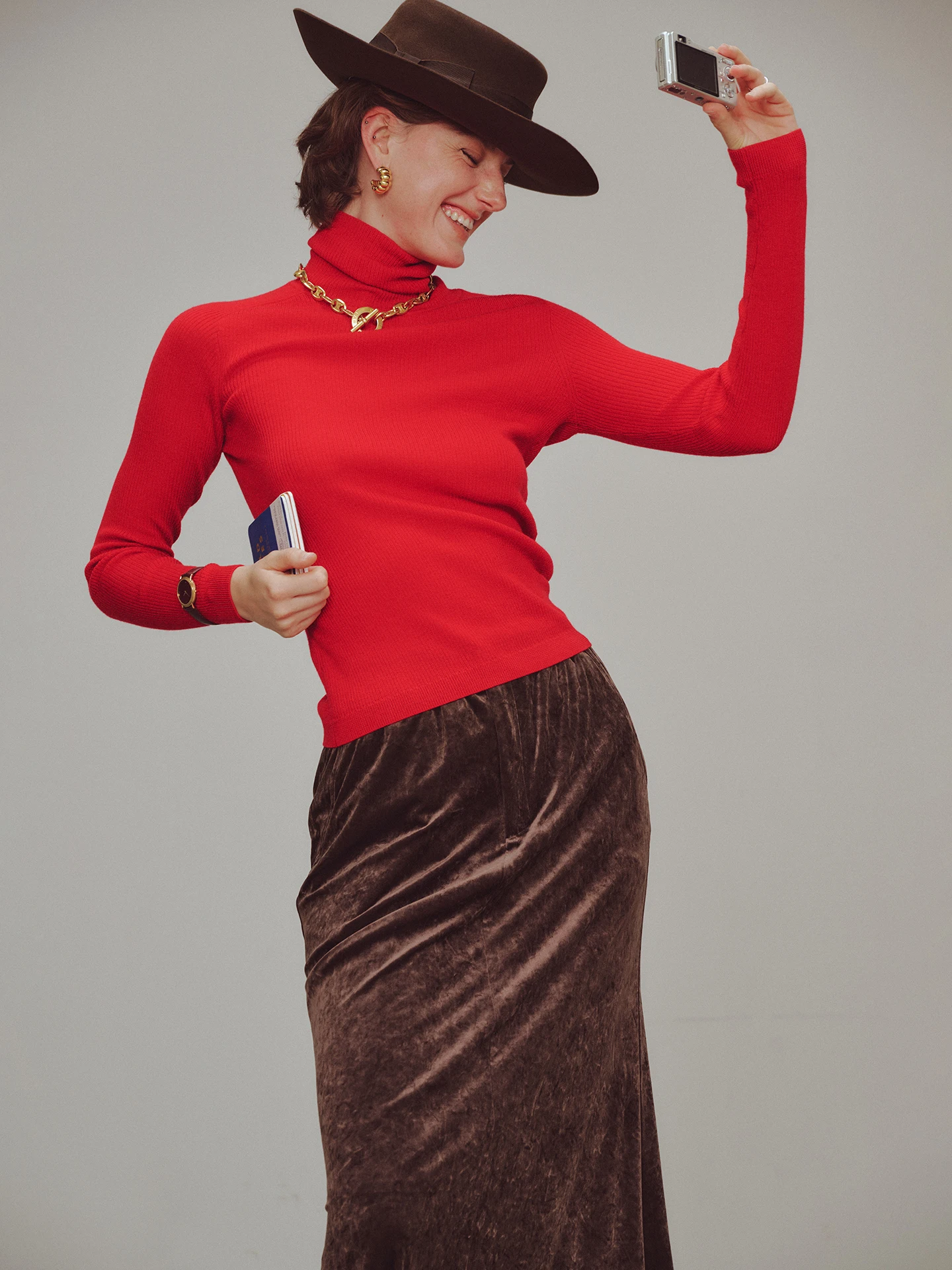 

Teefold Vintage Waable High Collar Ultrine Merino Wool Long Sve Classic High Collar Base Layer Women's Knitted Sweater