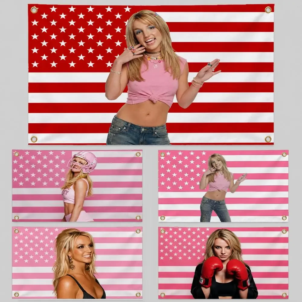 Singer Britney Spears Britney Army Y2K Flags Wall Hanging Background Flag Wall Decor Banners for Outdoor Bedroom Dorm Room
