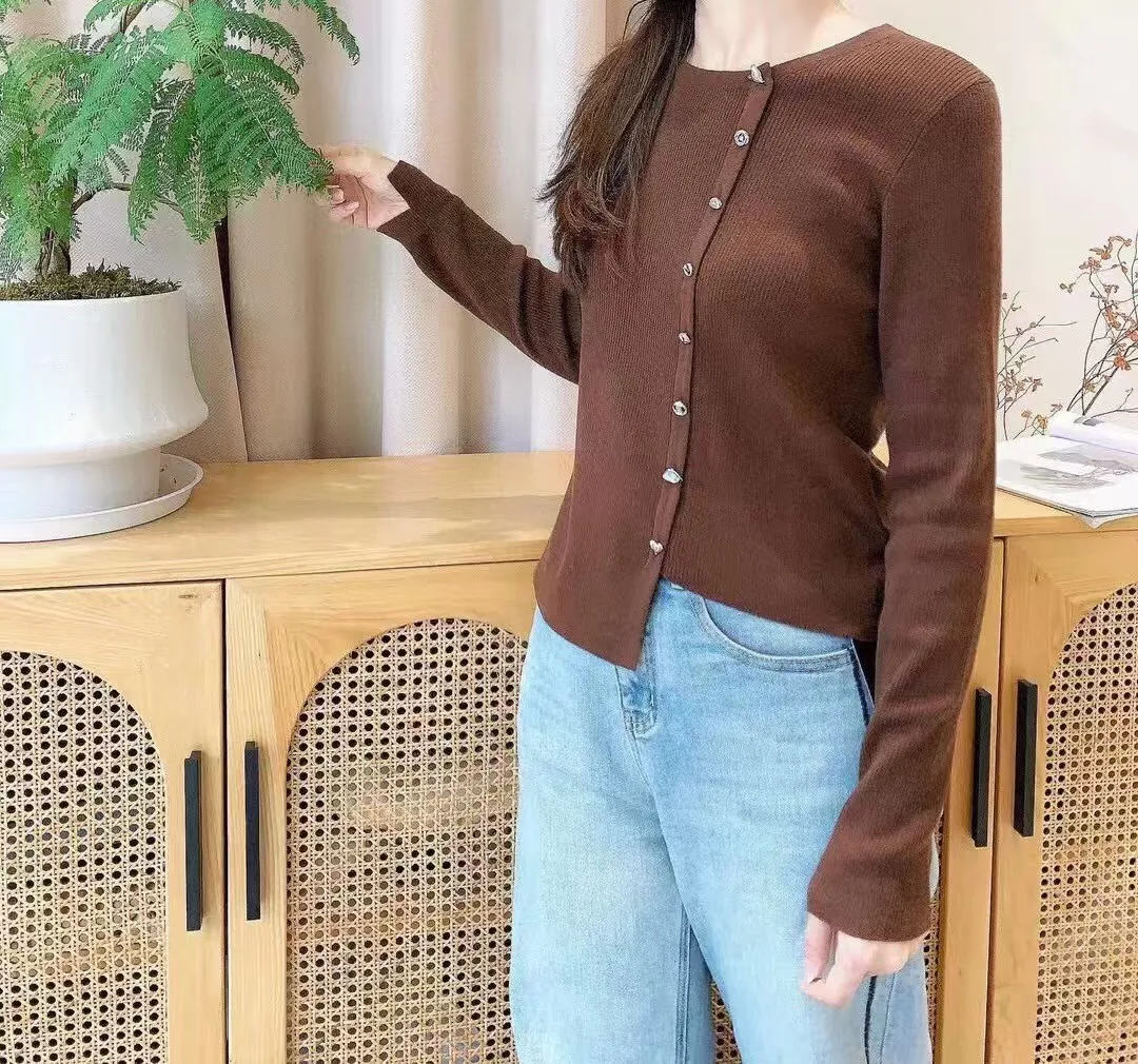 High end customized women's fashionable round neck irregular wool sweater