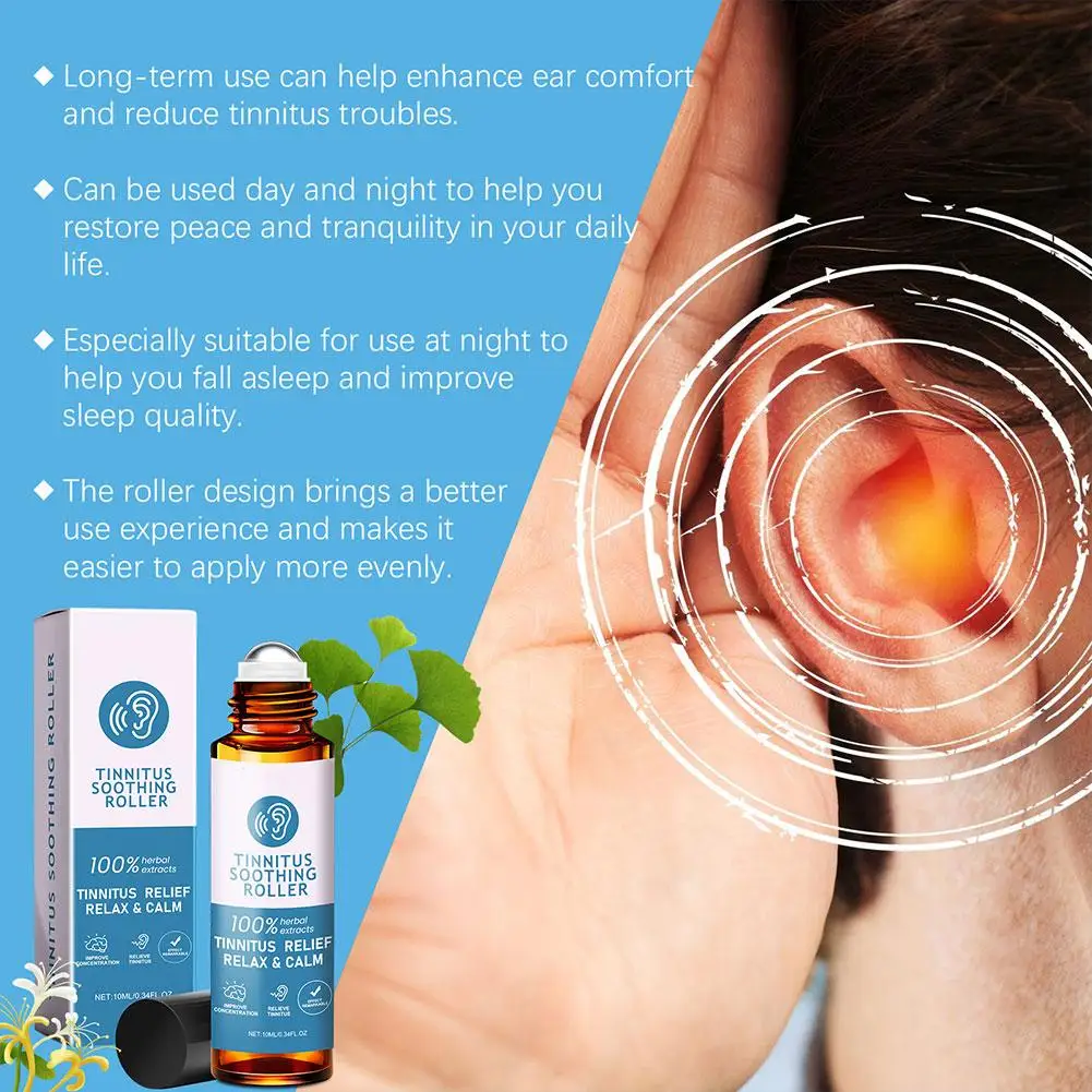 10ml Tinnitus Ear Drops Ear Ringing Pain Treatment Oil Itchy Deafness Earache Relief Hearing Calming Discomfort Ears Solution