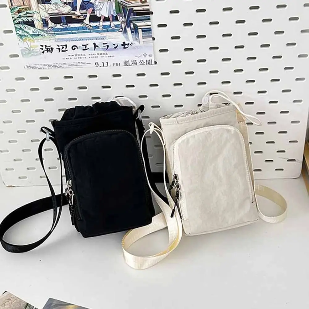 

Shoulder Strap Water Bottle Carrier Bag Nylon Front Pocket Water Bottle Holder Portable Waterproof Water Bottle Sling Bag Case
