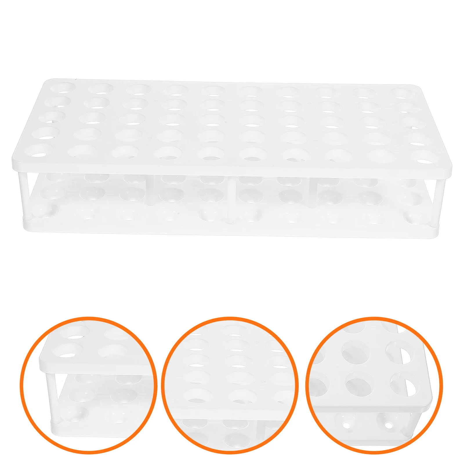 

50-hole Test Tube Stand Storage Rack Multi-functional Plastic Lab Racks Science
