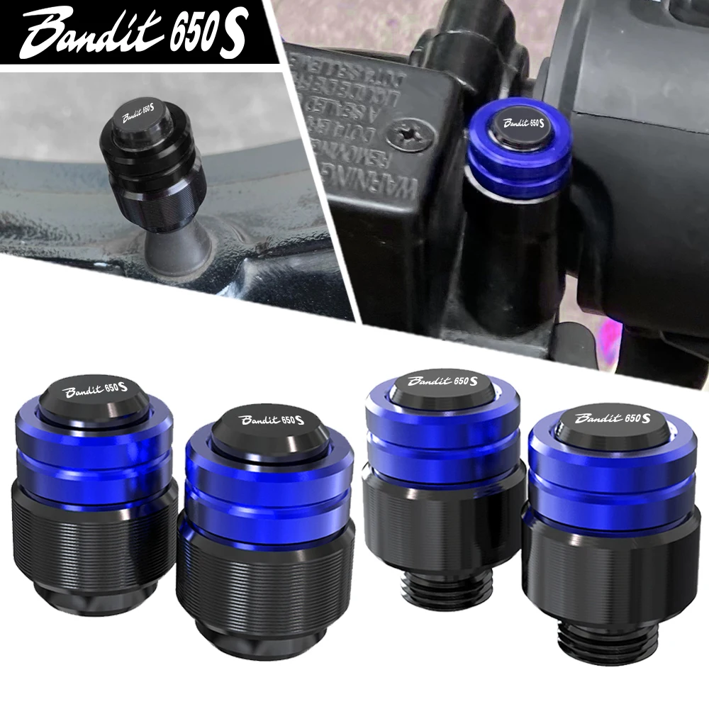 Motorcycle Rearview Mirror Plug Hole Screw Cap Tire Valve Stem Caps Cover For Suzuki BANDIT 650S Bandit650S 2005 2006 2007-2015