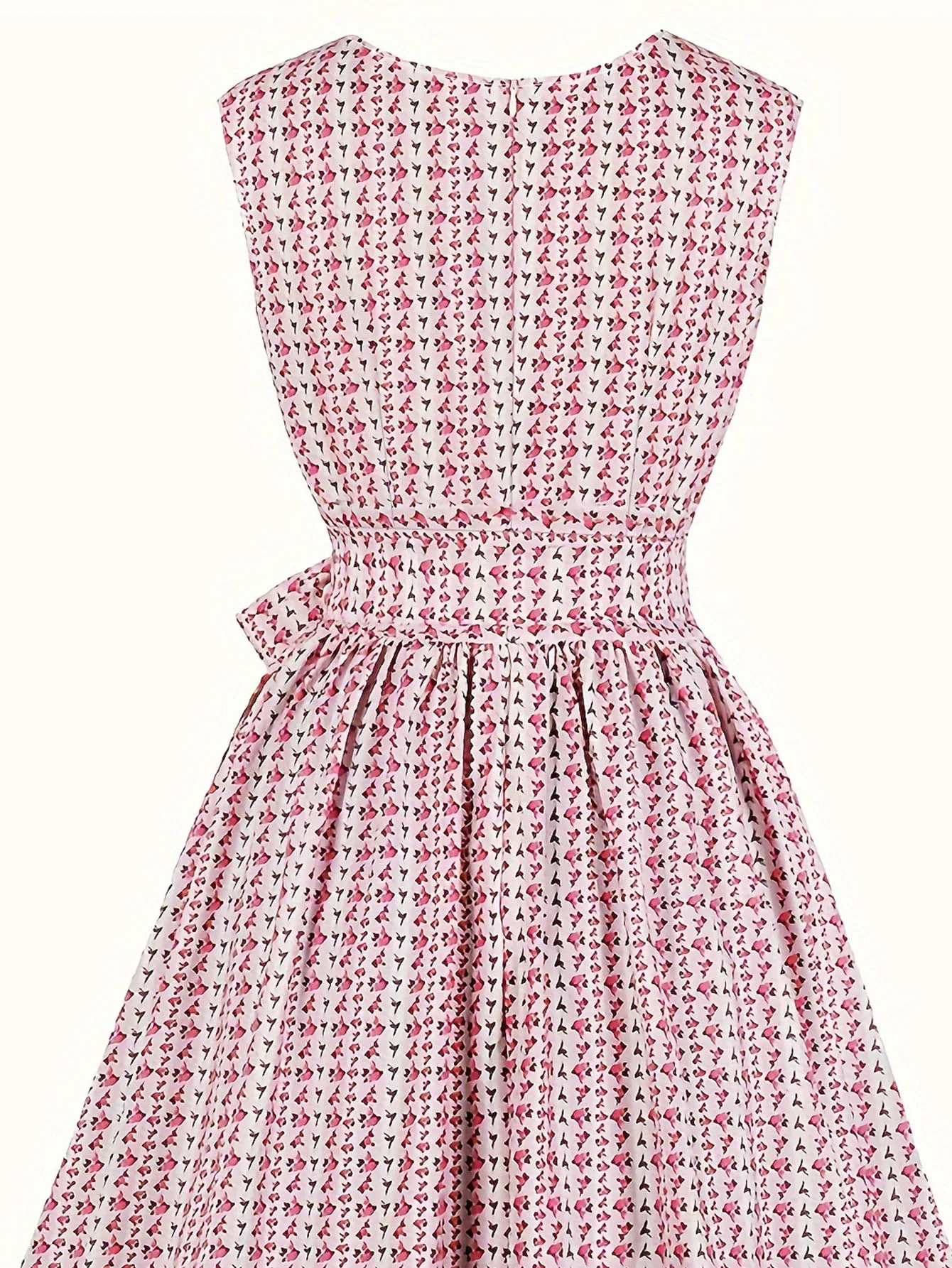 Vestido sin mangas con cinturón y estampado Floral para mujer, ropa elegante de talla grande para primavera y verano