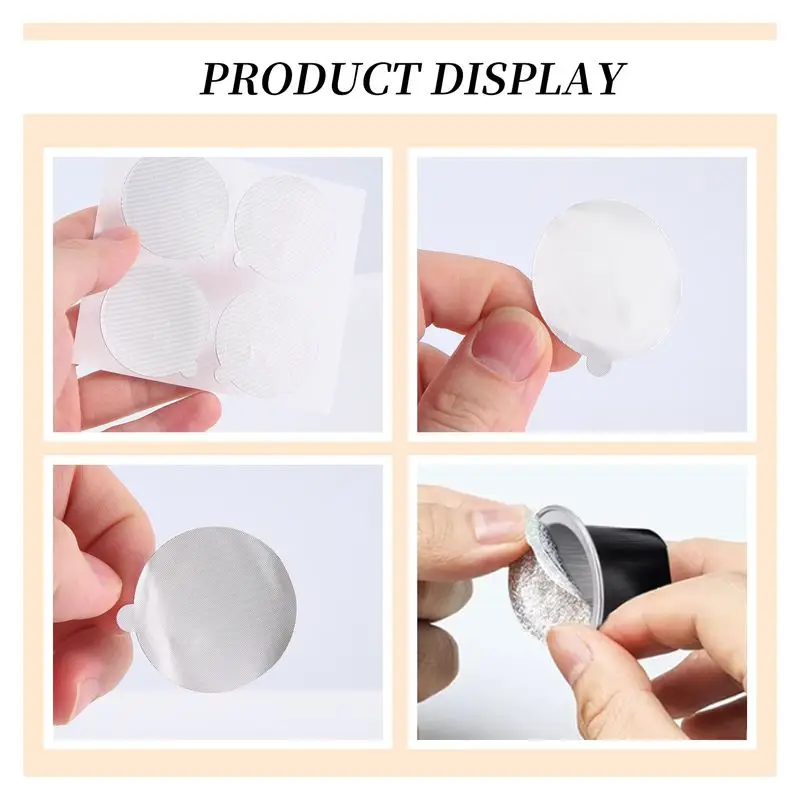 AT84-200PCS Aluminum Espresso Lids Foils Seals To Reusable Capsules Coffee Pod Compatible For Nespresso Not Compatible With Diam