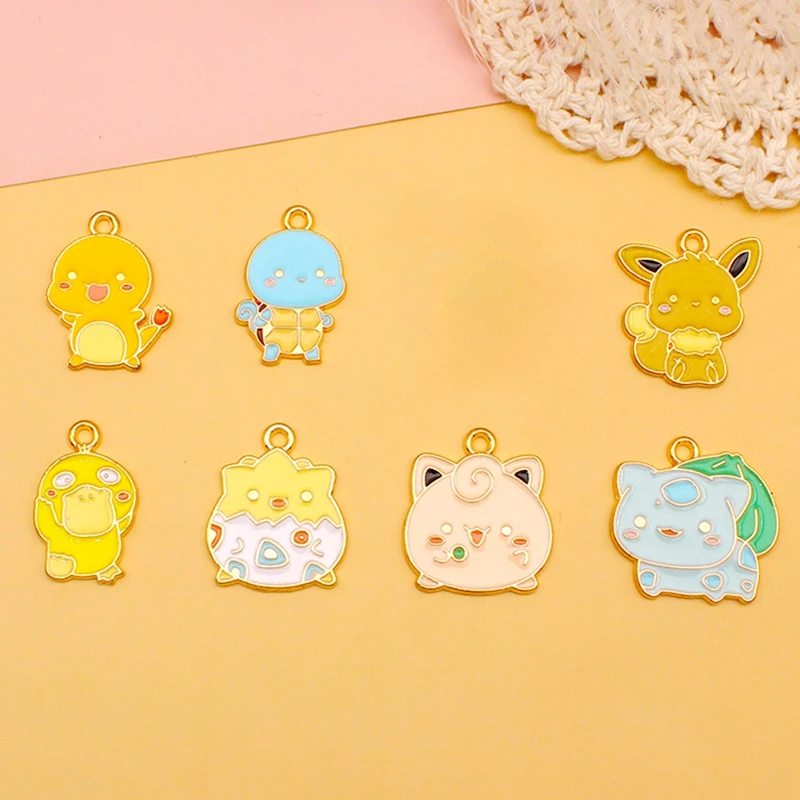 10PCS Cartoon Character Alloy Enamel Pendant Animal Anime Metal Charms DIY Necklace Bracelet Earrings Keychain Jewelry Accessory