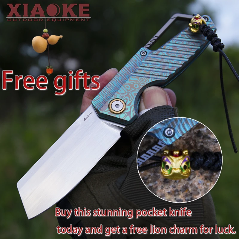 Тактический складной нож EDC, австрийская сталь M390, CT4, титановый карманный инструмент для выживания в кемпинге, коллекционный складной нож премиум-класса