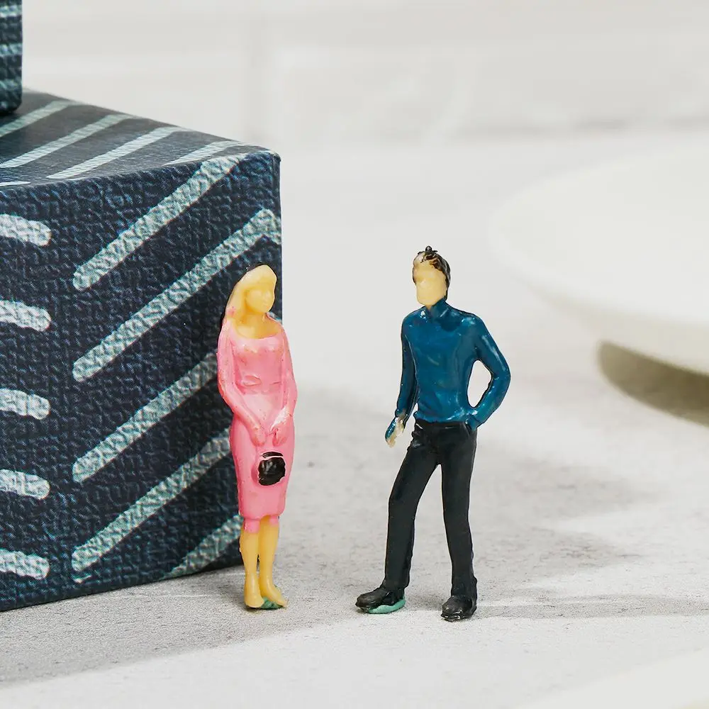 50/100pcs 1:200/1:100/1:150/1:75/1:50/1:30/1:25 Scale Model Building People Figures Mixed Color Plastic Colorful People