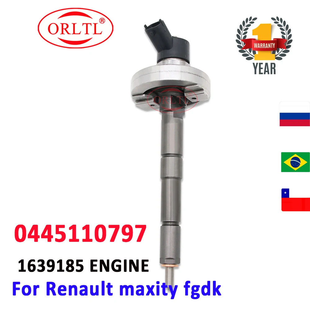 ORLTL NEW 0 445 110 797 Diesel Injector 0445110797 1639185 Common Rail 0445 110 797 for Renault maxity fgdk 150.35/45