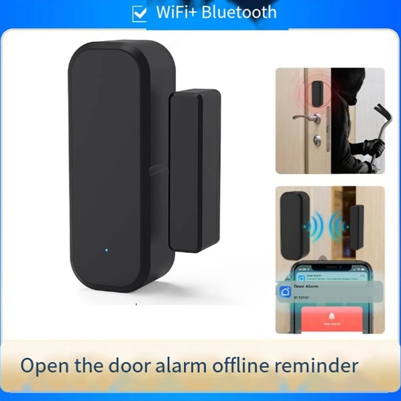 FULL-Tuya Wifi Door Sensor Window Entry Sensor Security Burglar Magnetic Sensor Alarm Smart Life For APP Remote Control