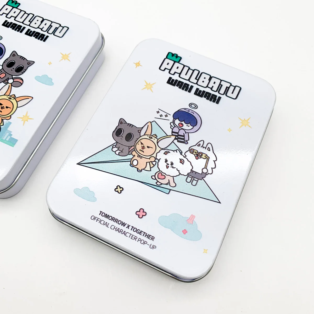 الكرتون الحيوان الإبداعية القصدير صندوق 11.5*8.5*2.2 سنتيمتر صندوق تخزين المعبود بطاقة تخزين صندوق تخزين Soobin Yeonjun Beomgyu Taehyun Hueningkai Kpop