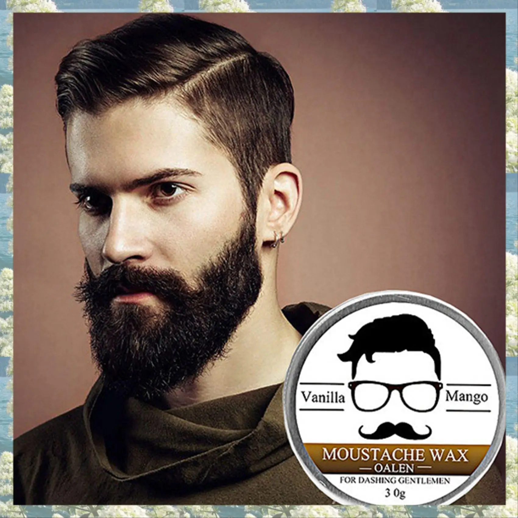 X17A 2025 NEW-2X Lanthome Male Beard Wax Attractive Mustache Moustache Nourishing Beard Care Improve Messy Sparseness Cream 30G