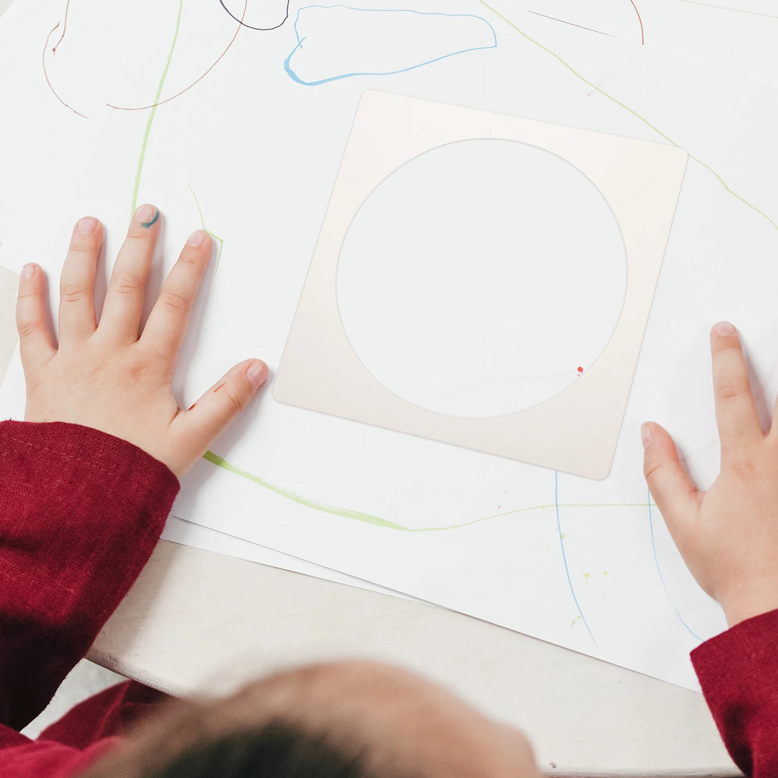 

8pcs Drawing Templates Round Shape Stencils for Crafts Large Circular Spray Paint DIY Painting Projects Wall Decoration Safe