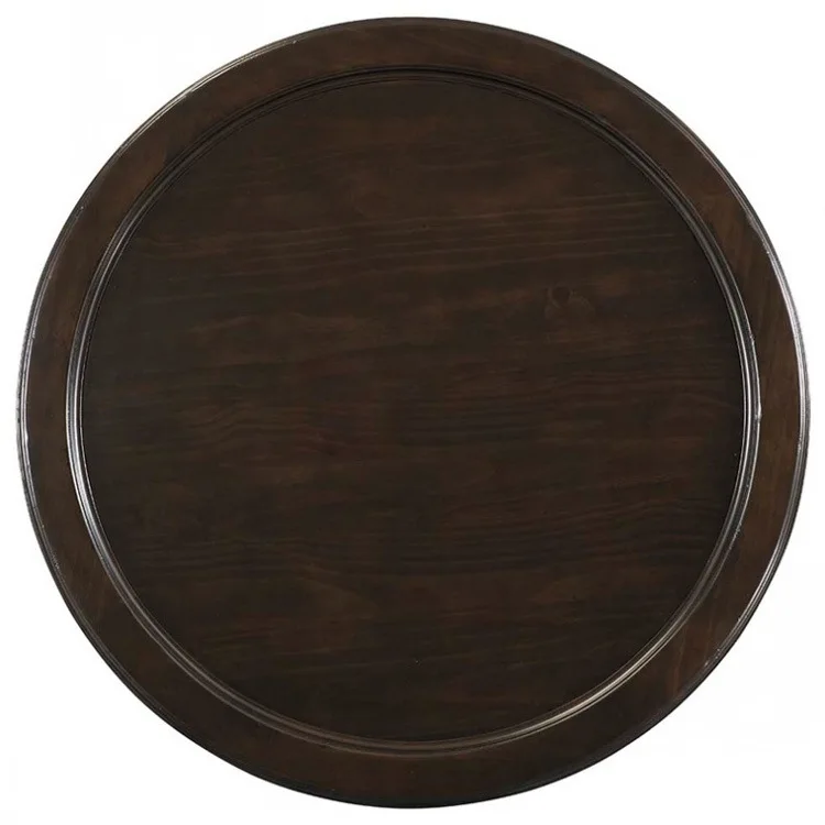 Mesa de centro redonda de madeira maciça para sala de estar, país americano, mesa de chá neoclássica europeia