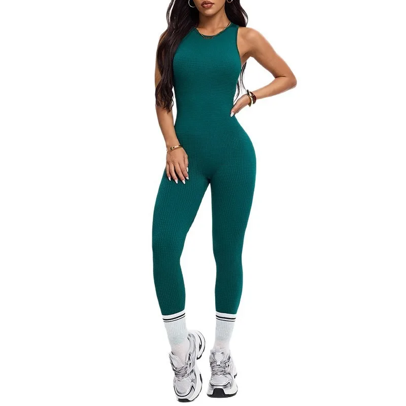 Spring Seamless One-Piece Yoga Suit Dance Belly Tightening Fitness Workout Set Stretch Bodysuit Gym Clothes Push Up Sportswear