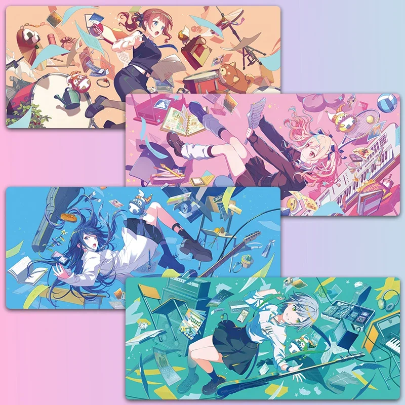 لوحة ماوس كبيرة من Project Sekai World Link PJSK 25Ji MMJ WxS VBS LN XXL كمبيوتر محمول غير قابلة للانزلاق لوحة مفاتيح مكتبية حصيرة مكتبية لوحة ماوس