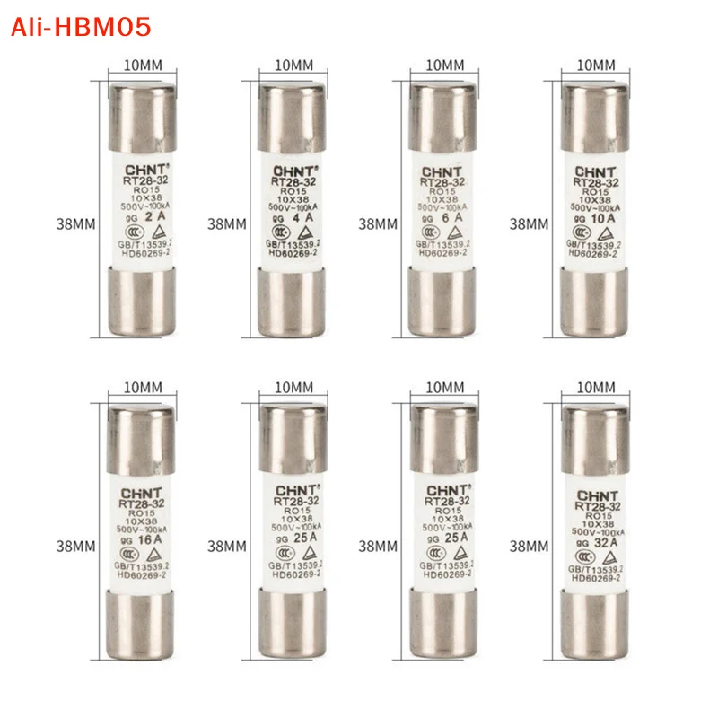 (HB05)1pc 500V 10*38MM 2A 4A 6A 10A 12A 16A 25A 32A DC PV Solar Fuse Metal Alloys for Solar Power System Protection