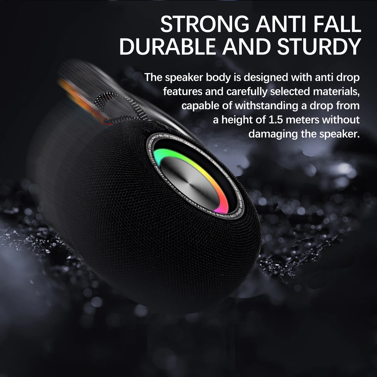 

QUEED Portable Wireless Bluetooth Speaker PRO1 Mini Outdoor Bass Speaker with Handle Support TF Card