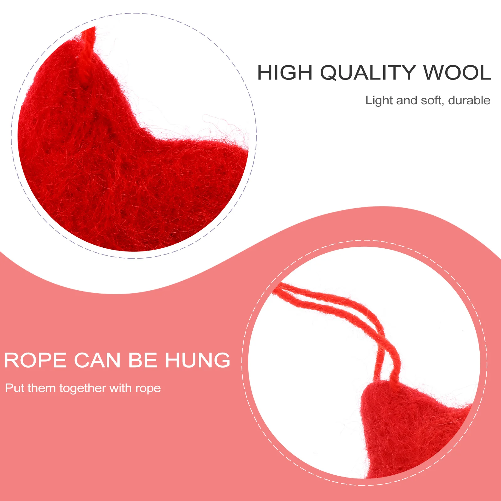 

1pc Five-Pointed Star Christmas Ornament Wool Hanging Decor Xmas Tree Pendant Woolen Adornment Festival Craft Decoration Hanging