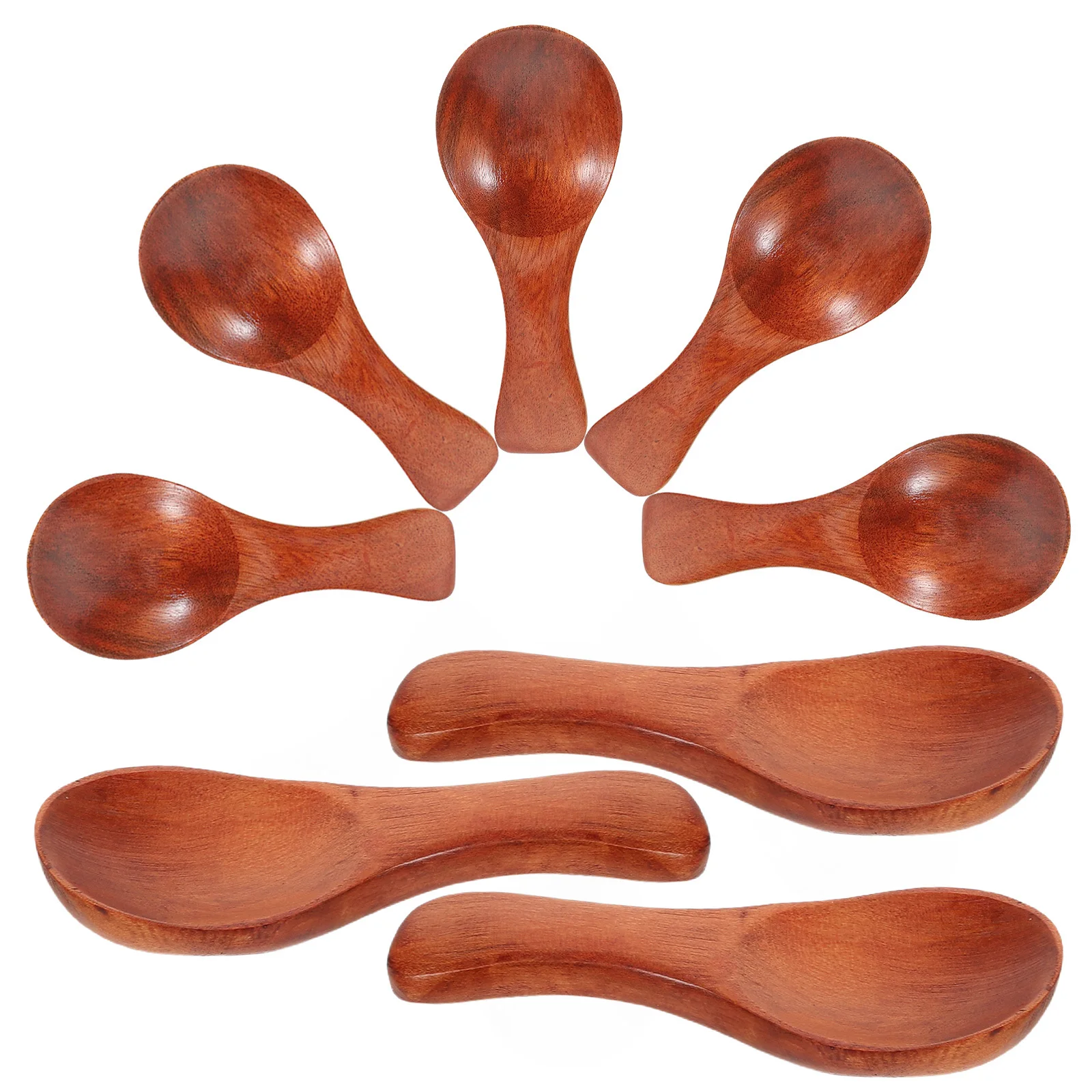 

8Pcs Small Wooden Spoons for Ice Cream Coffee Tea Elegant Natural Wood Utensils Precise Measurement Comfortable Grip