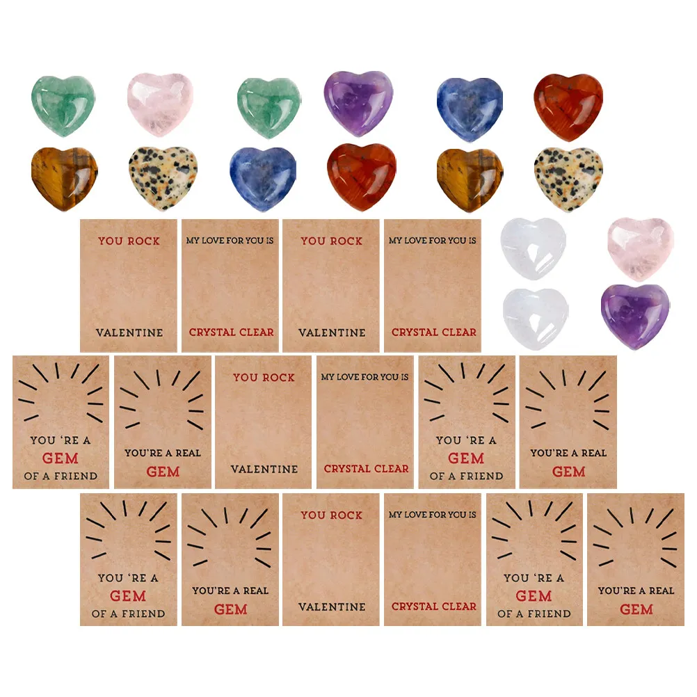 

1 набор детских открыток ко Дню святого Валентина с сердечками и кристаллами, яркие цвета, для обмена в классе, подарки на вечеринку, подарки на День святого Валентина для дошкольников