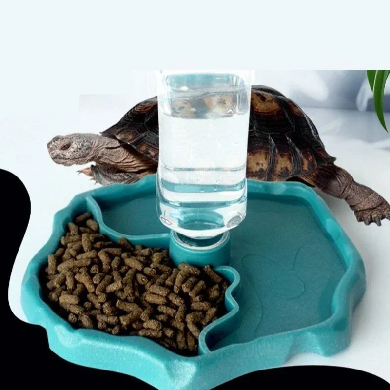 Pet Reptile Feeder 2 in 1 Automatic Water Food Feeding Lizard Turtle Food and Water Bowl Reptiles & Amphibians Feeding Supplies