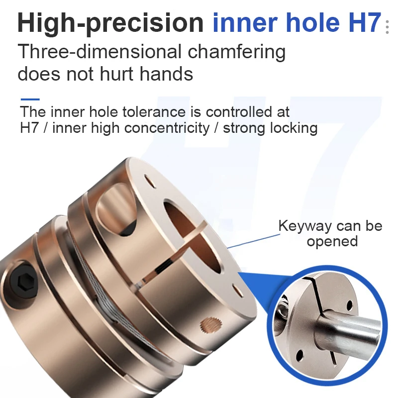 Cloweit Single Diaphragm Coupling Coupler D34 L33 Flexible to Servo Stepper Motor 5-16mm Shaft Diameter