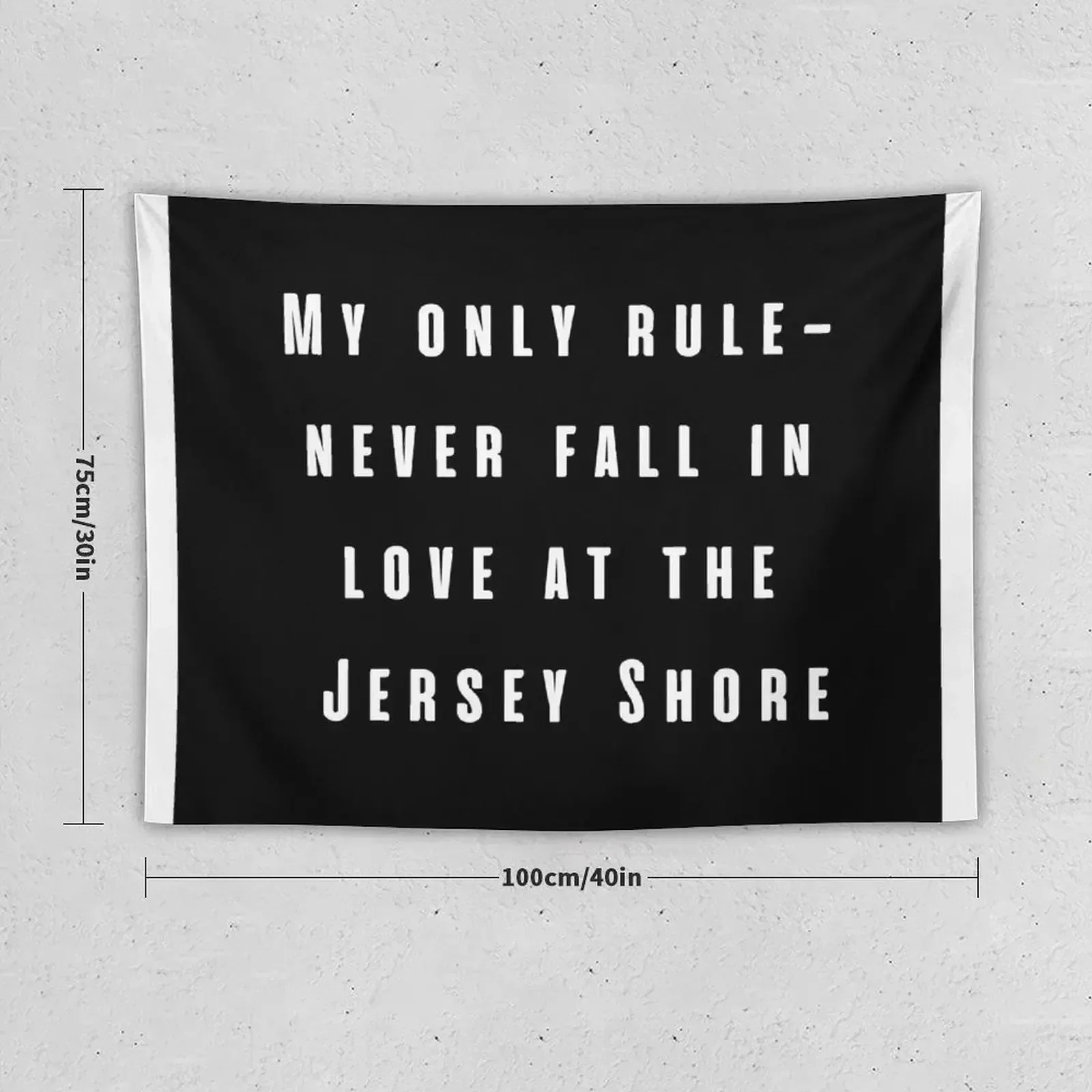 my only rule- never fall in love at the jersey shore Tapestry Cute Room Decor Room Decor For Girls Tapestry