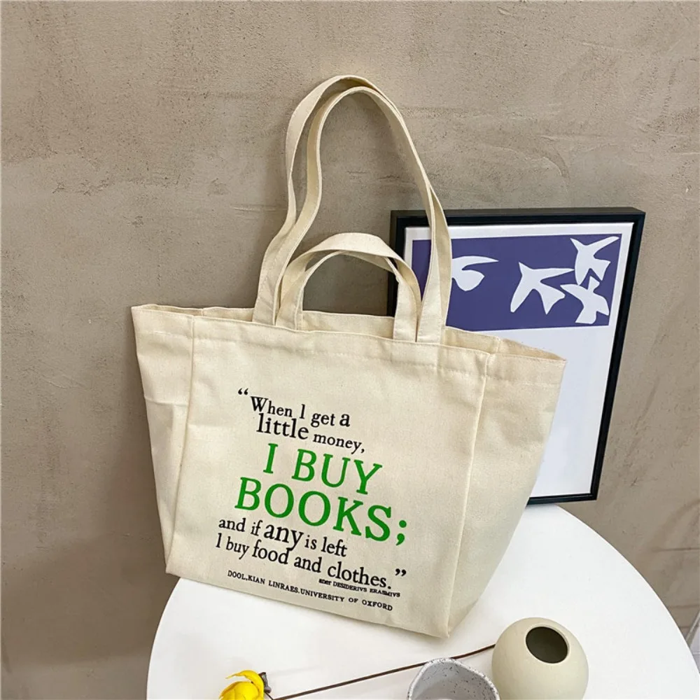 

Lightweight Large Capacity Letter Print Tote Bag Shopping Handbag Woman Shoulder Bag Zipper Casual Underarm Bag Work