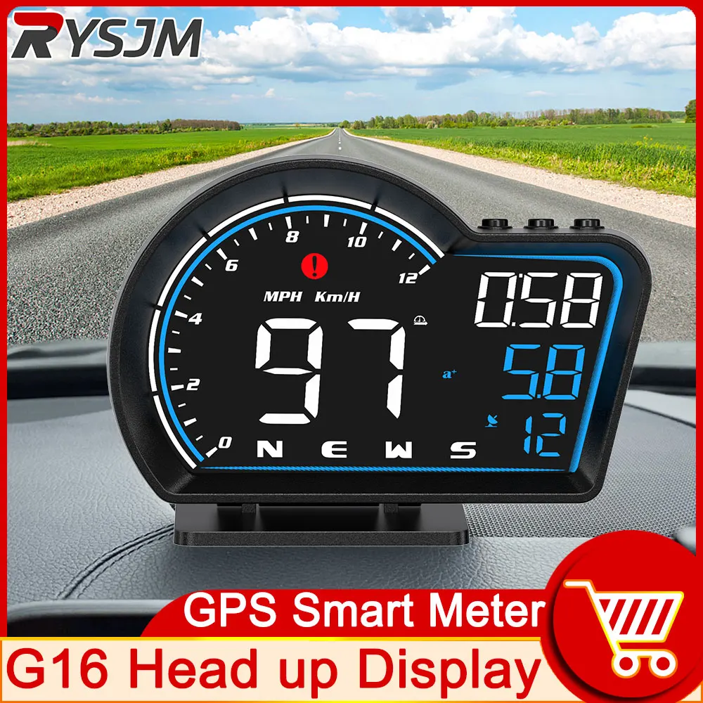 HUD Head-up Display G16 Smart Digital tachimetro MPH KM/H Speed chilometraggio Meter allarme di velocità eccessiva per tutte le auto del Computer di