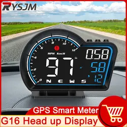 HUD Head-up Display G16 Smart Digital tachimetro MPH KM/H Speed chilometraggio Meter allarme di velocità eccessiva per tutte le auto del Computer di bordo