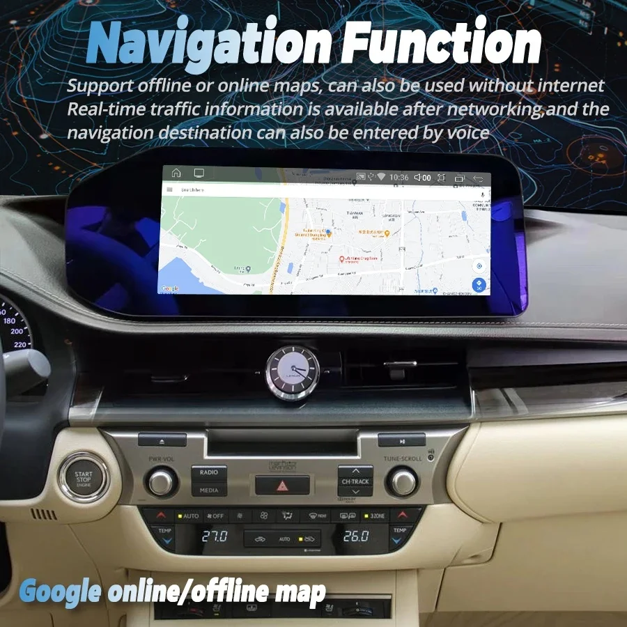 Android Multimedia Video Auto Player For Lexus ES ES300 ES250 ES350 ES300h 2012-2018 Wireless CarPlay GPS Navigation